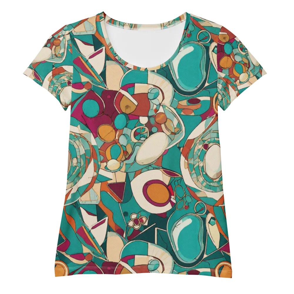 Citrus Geometry on Women's Athletic T-Shirt — Front