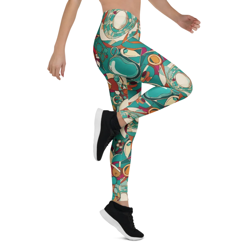 Citrus Geometry on Leggings — Right