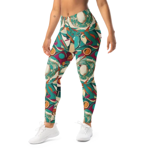 Citrus Geometry on a Leggings