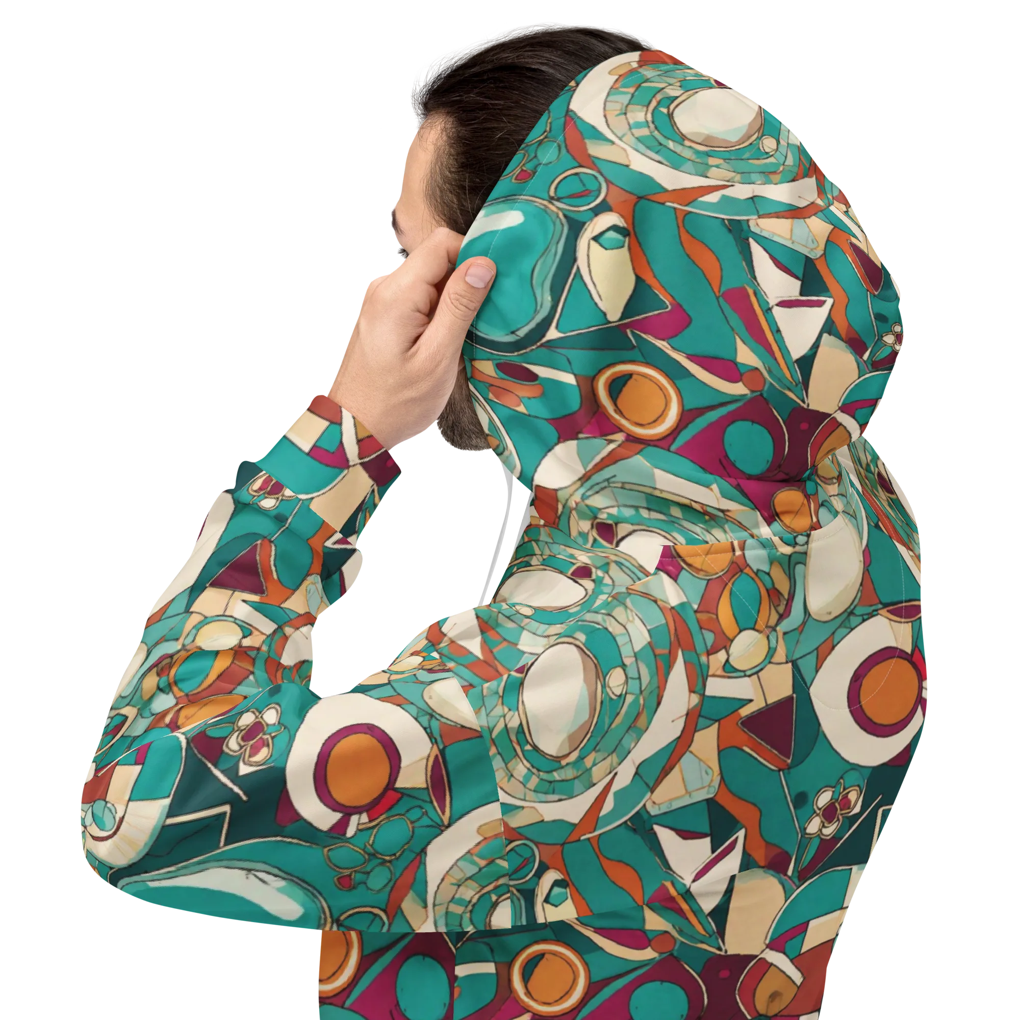 Citrus Geometry on Hoodie — Back