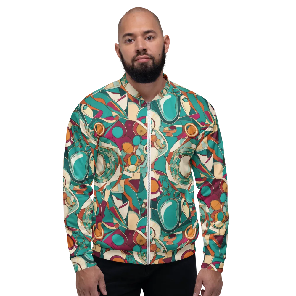 Citrus Geometry on Bomber Jacket — Front