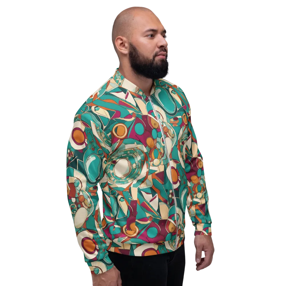 Citrus Geometry on Bomber Jacket — Right