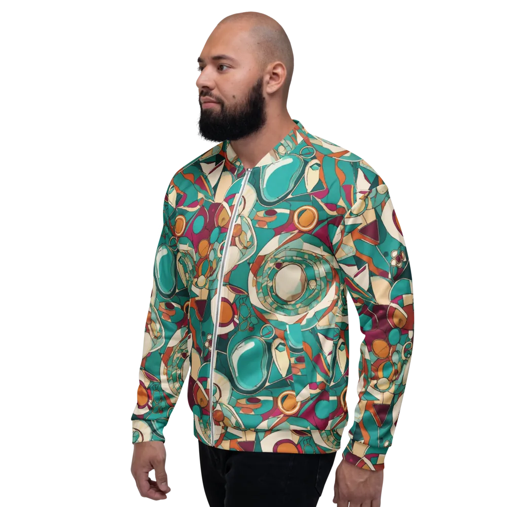 Citrus Geometry on Bomber Jacket — Left