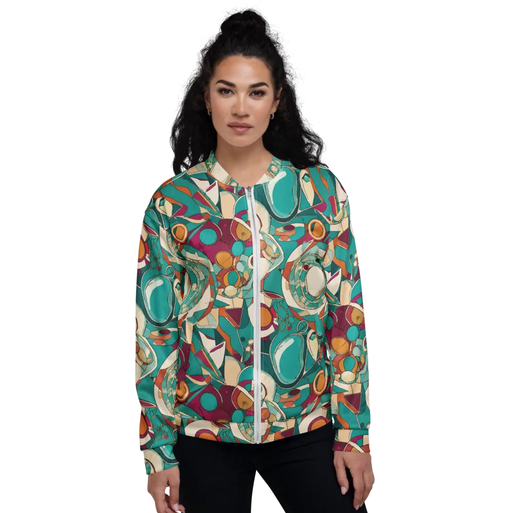 Citrus Geometry on Bomber Jacket — Front