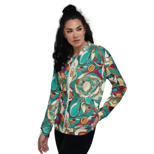 Citrus Geometry on a Bomber Jacket