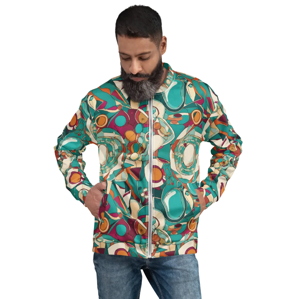 Citrus Geometry on Bomber Jacket — Front