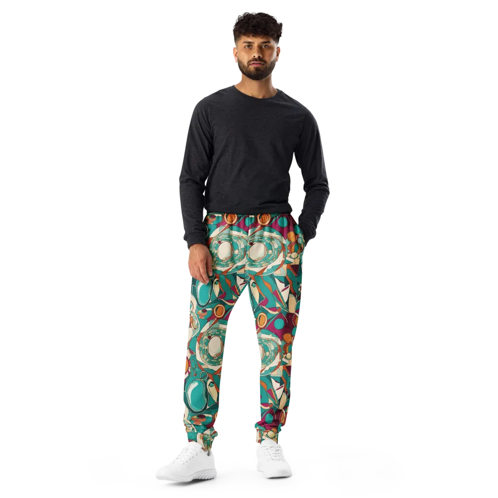 Citrus Geometry on Men's Joggers — Front