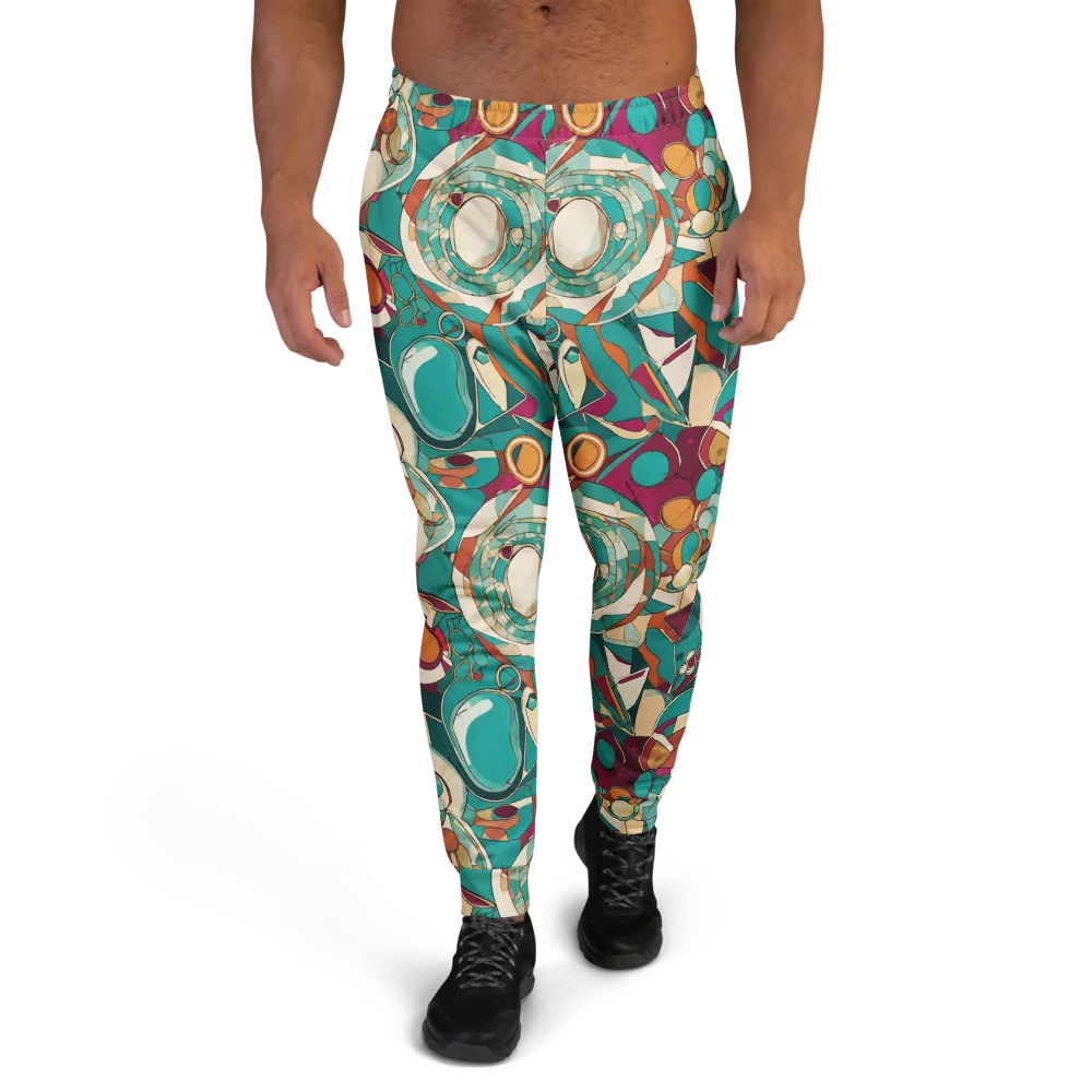 Citrus Geometry on Men's Joggers — Front