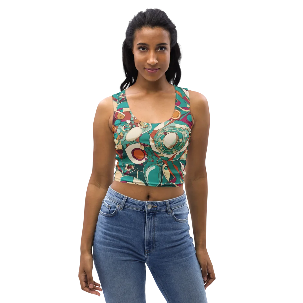 Citrus Geometry on Crop Top — Front