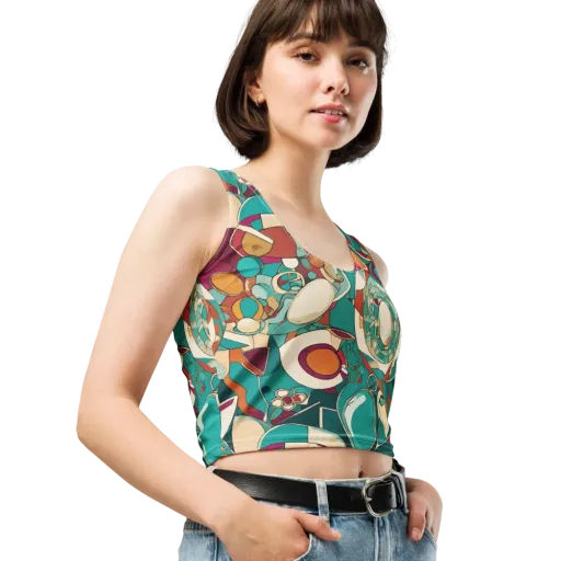 Citrus Geometry on a Crop Top