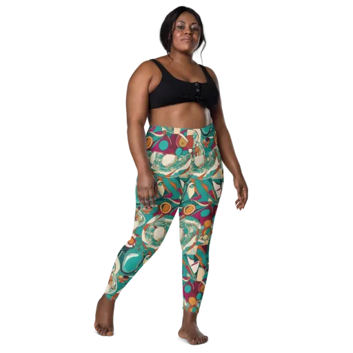 Citrus Geometry on a Leggings with Pockets