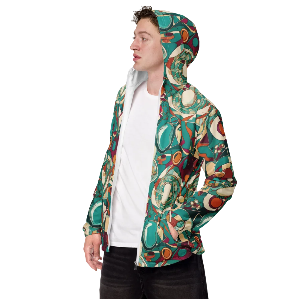 Citrus Geometry on Men's Windbreaker — Left Front