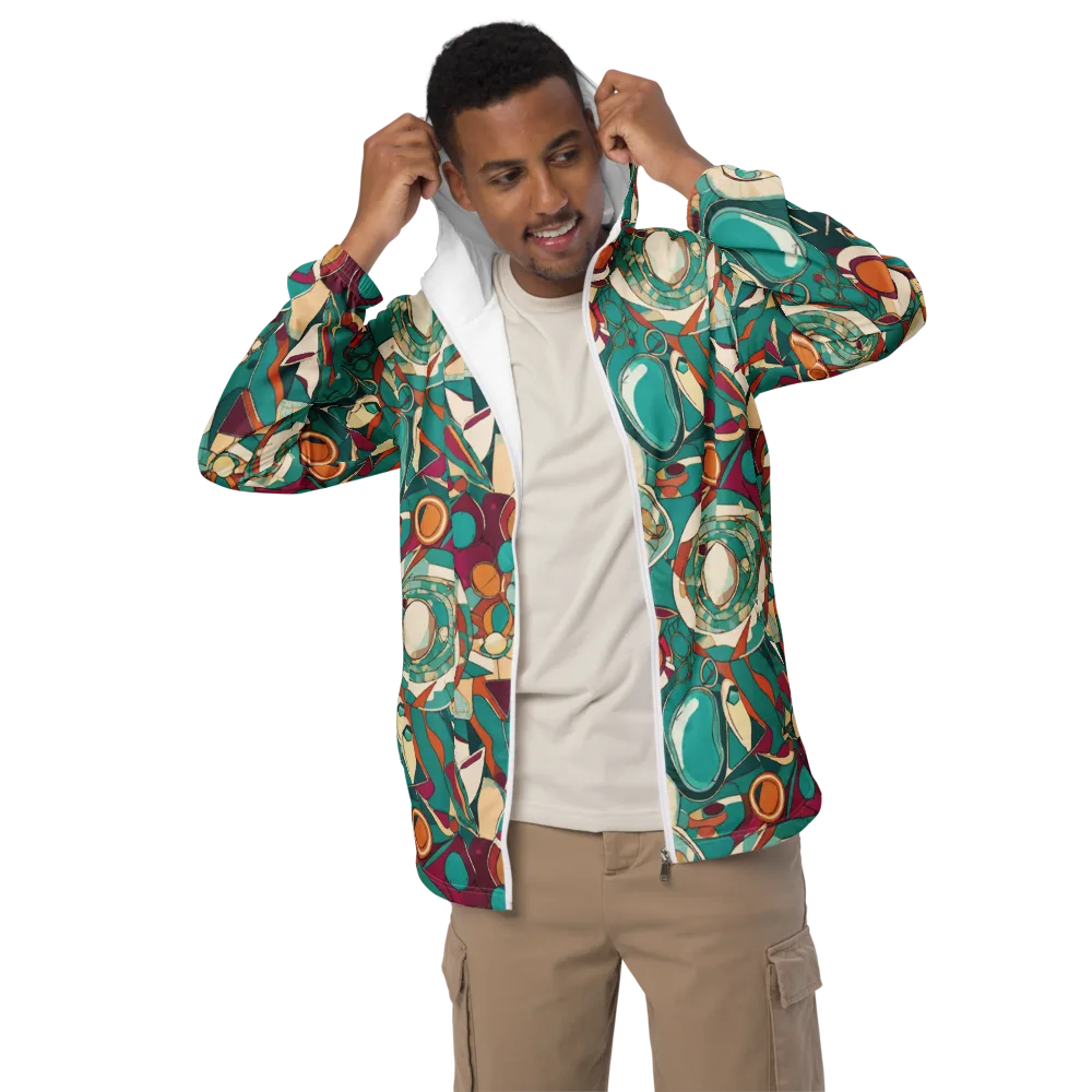 Citrus Geometry on Men's Windbreaker — Front
