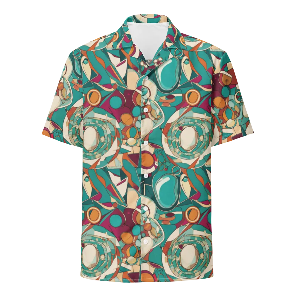 Citrus Geometry on Button Shirt — Front