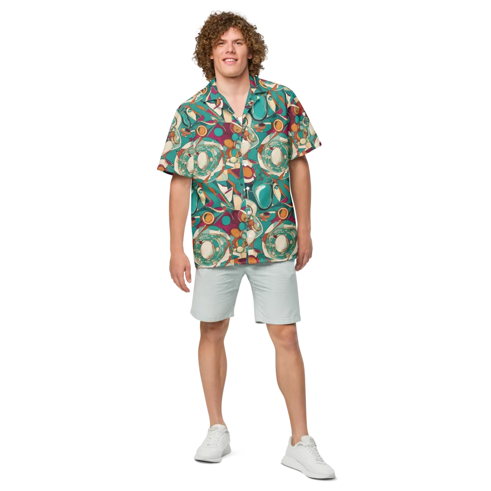 Citrus Geometry on Button Shirt — Front