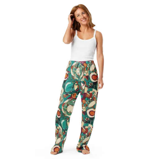 Citrus Geometry on a Women's Pajama Pants