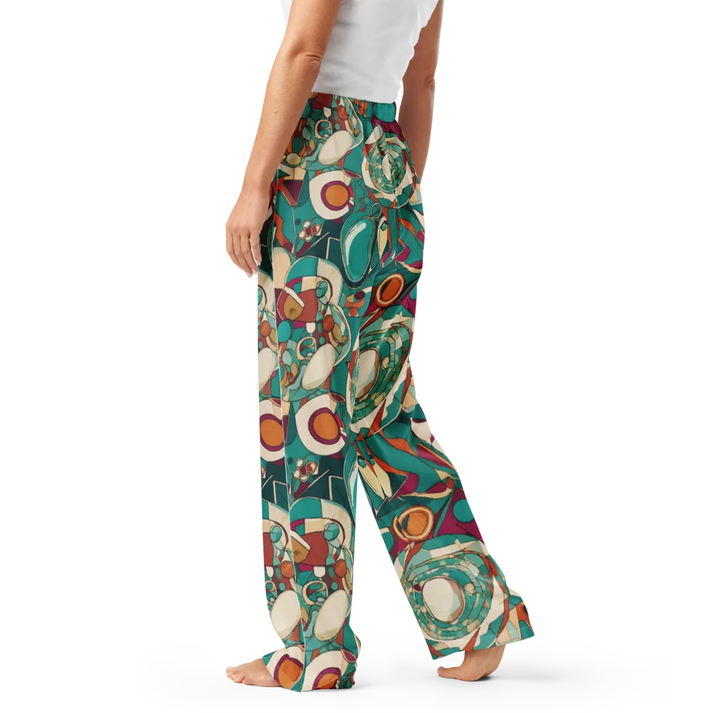 Citrus Geometry on Women's Pajama Pants — Left
