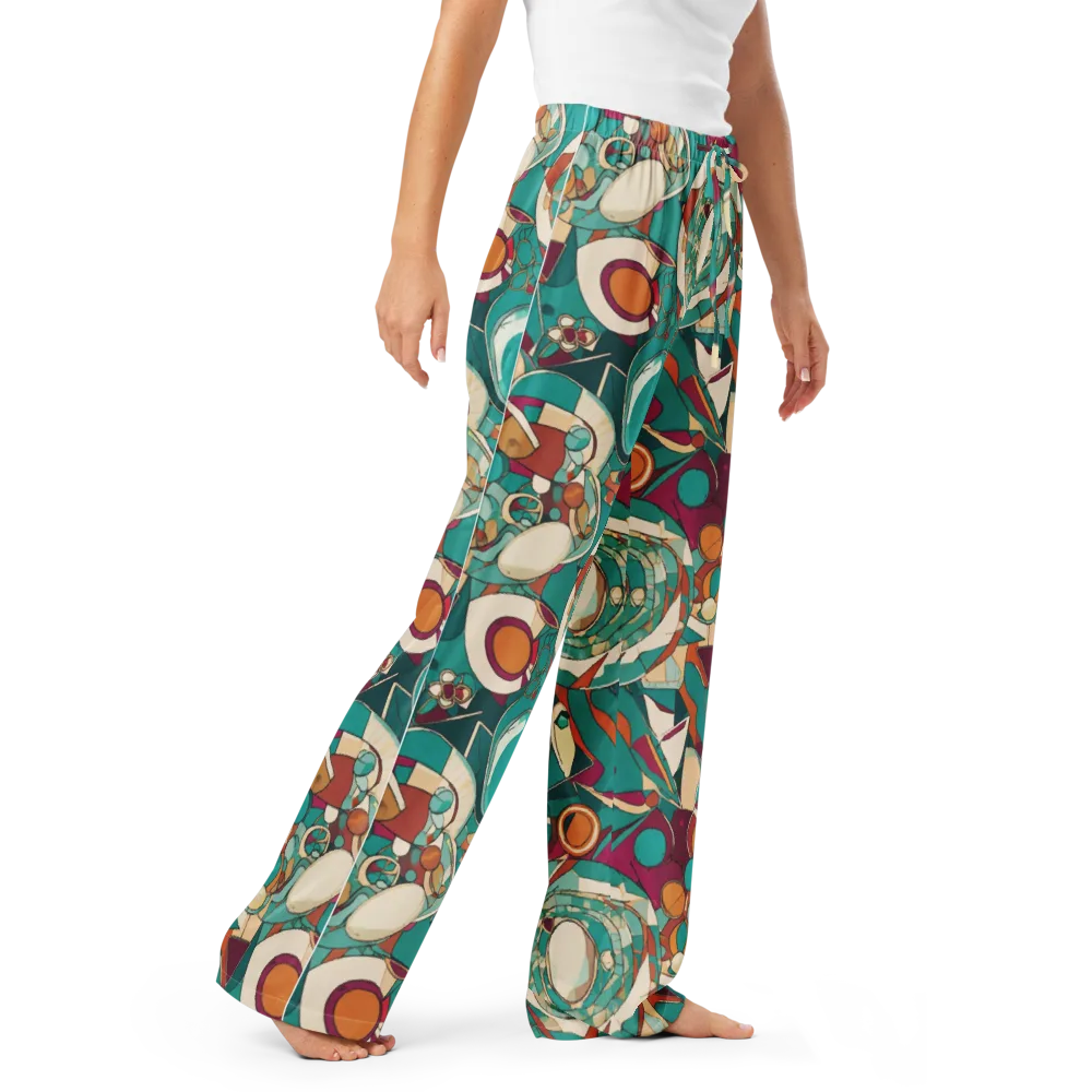 Citrus Geometry on Women's Pajama Pants — Right Front