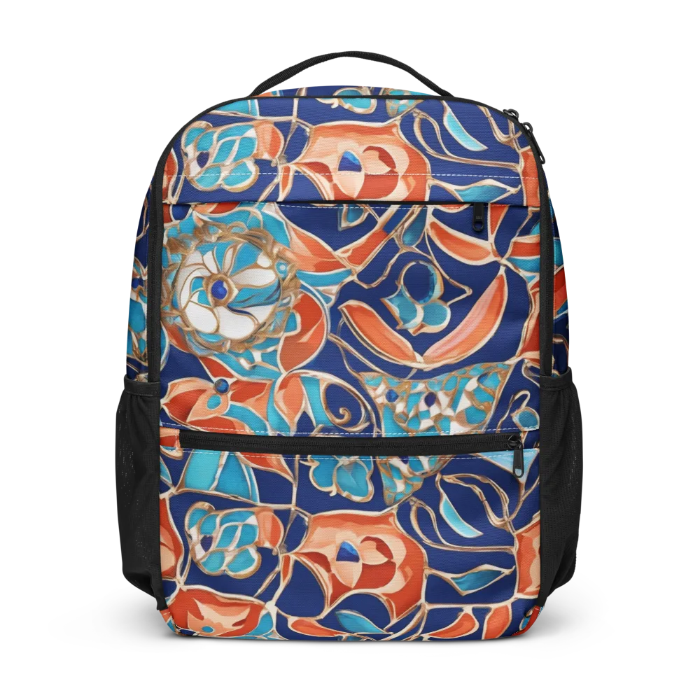 Lacquered Bloom on Utility Backpack — Front