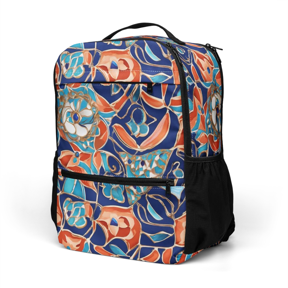 Lacquered Bloom on Utility Backpack — Left Front