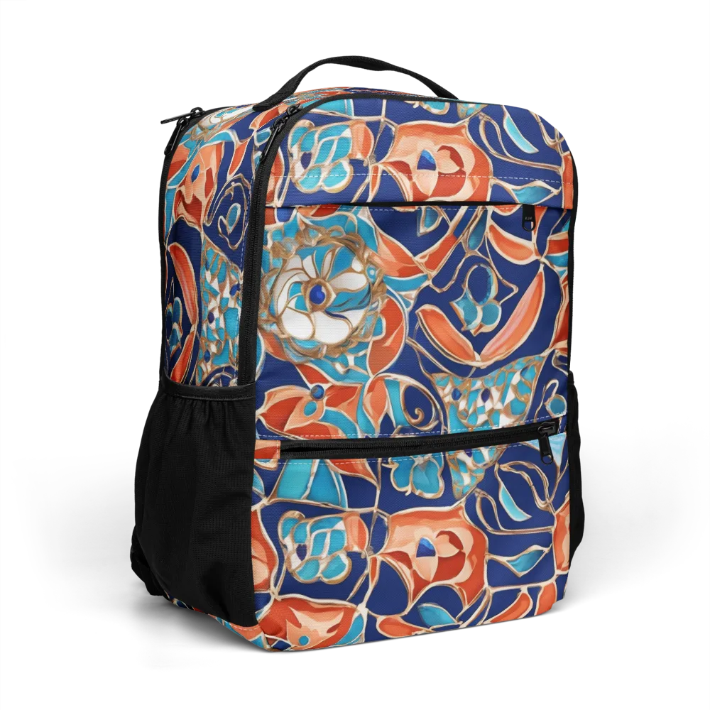 Lacquered Bloom on Utility Backpack — Right Front