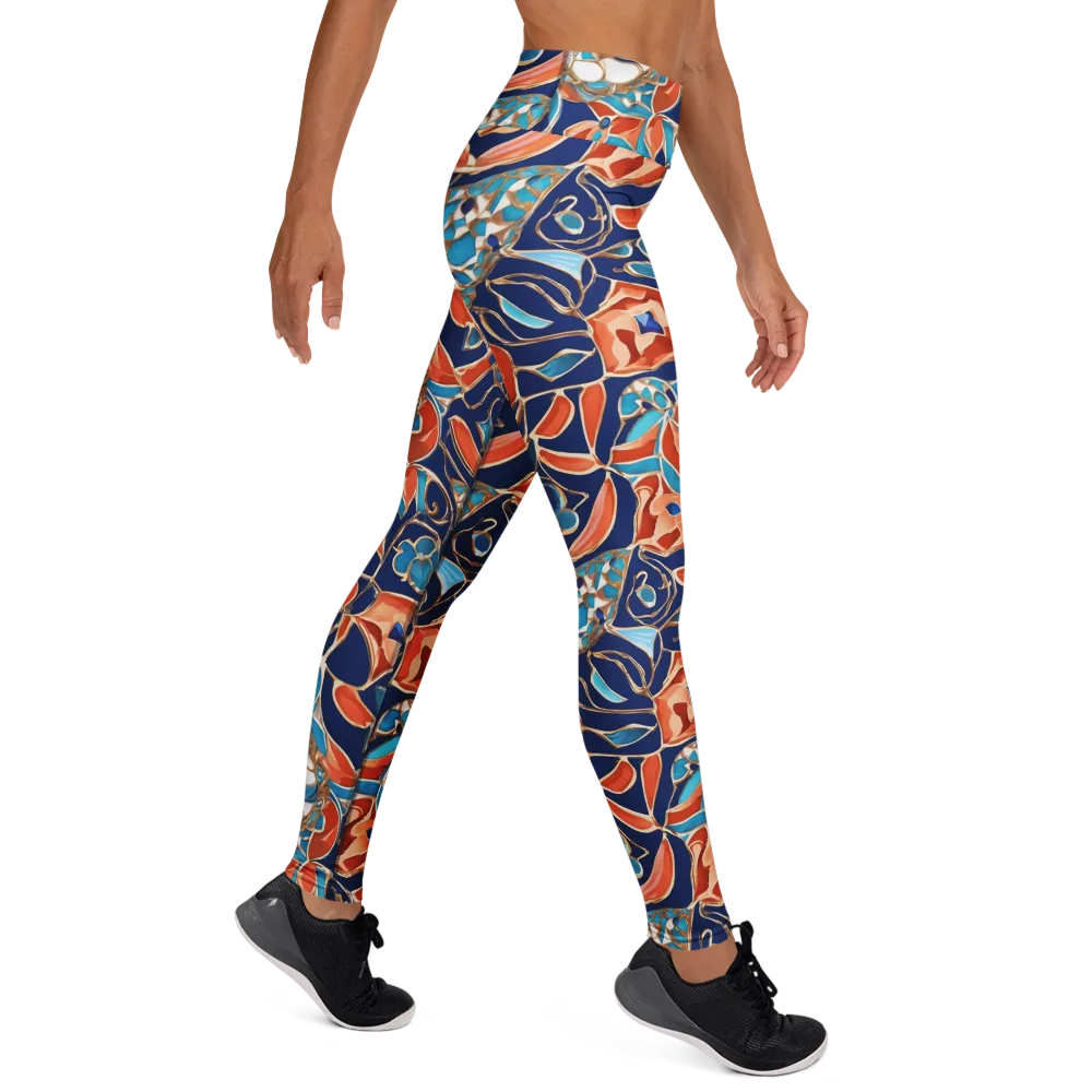 Lacquered Bloom on Yoga Leggings — Right
