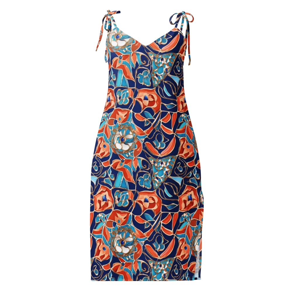 Lacquered Bloom on Slip Dress — Front