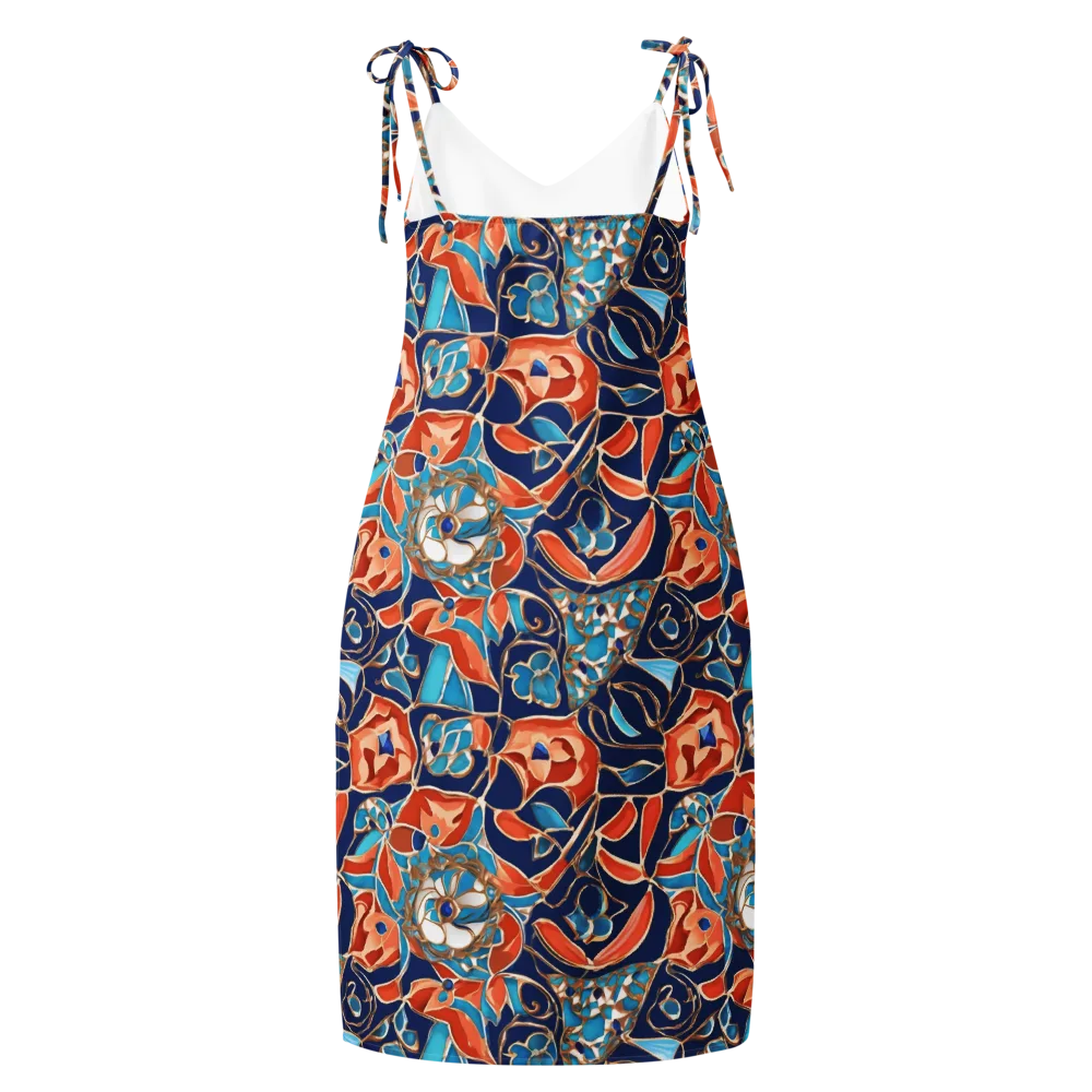 Lacquered Bloom on Slip Dress — Back