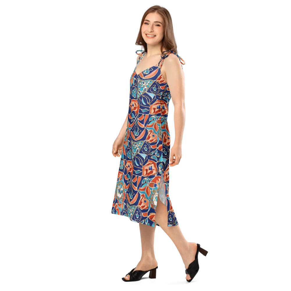 Lacquered Bloom on Slip Dress — Left Front