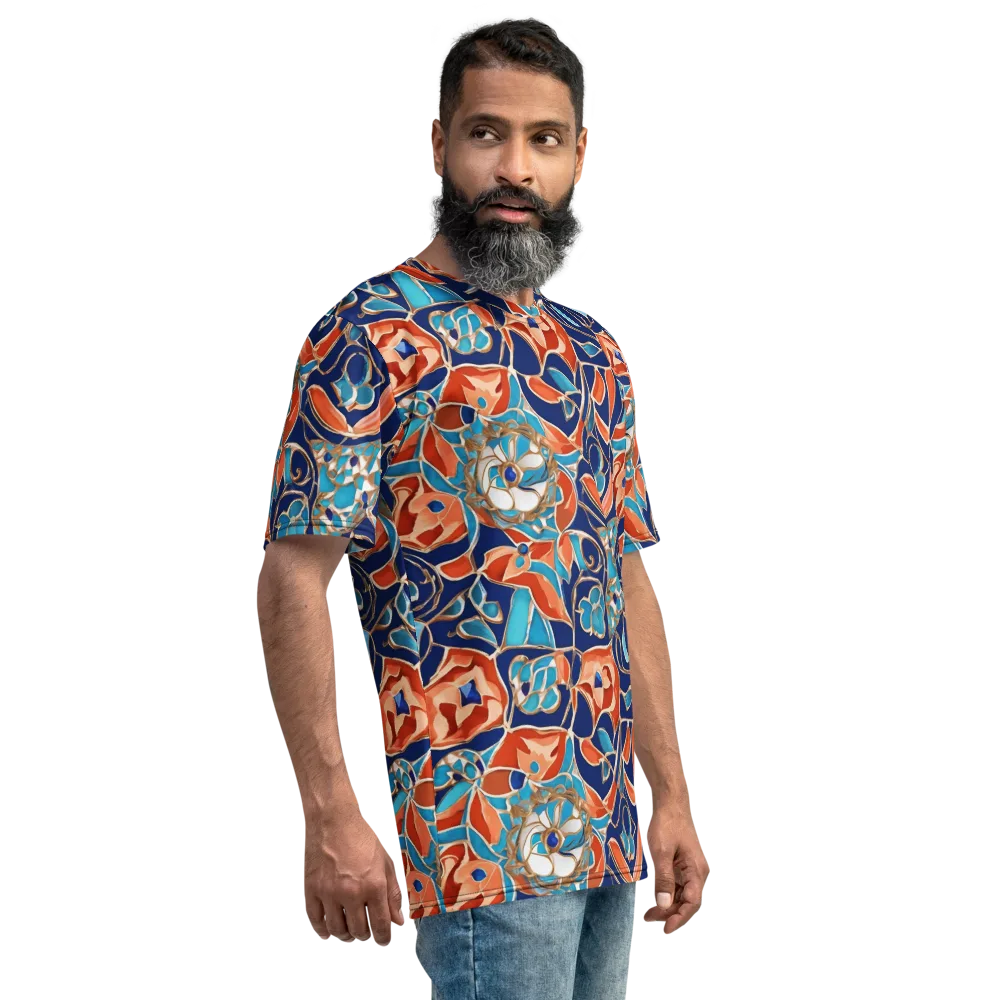 Lacquered Bloom on Men's Crew Neck T-Shirt — Right