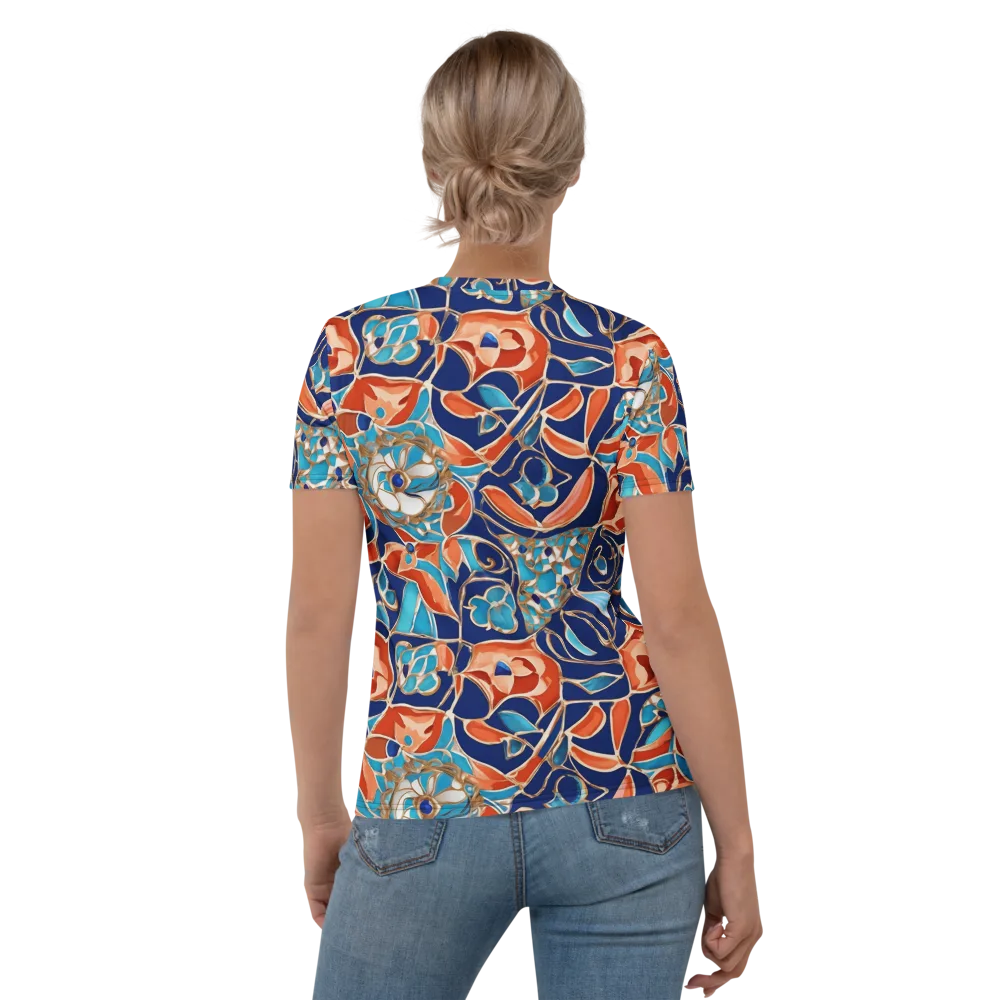 Lacquered Bloom on Women's Crew Neck T-Shirt — Back