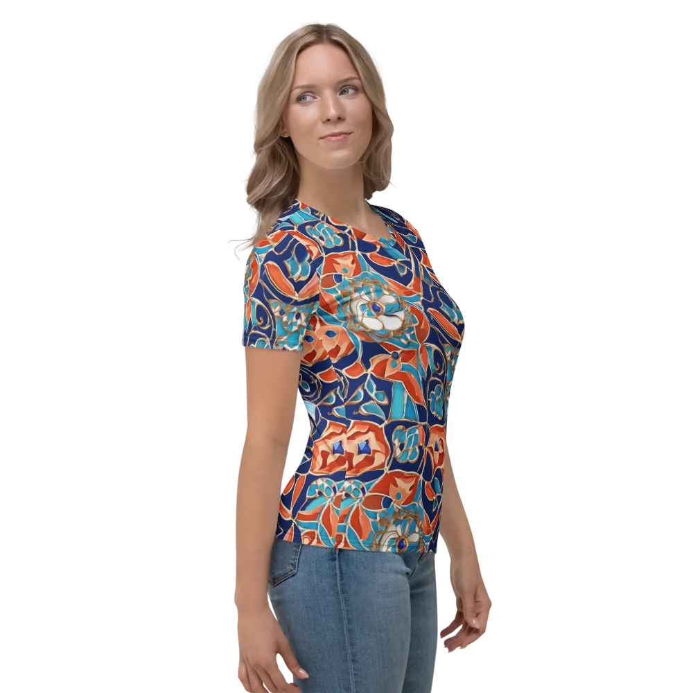 Lacquered Bloom on Women's Crew Neck T-Shirt — Right