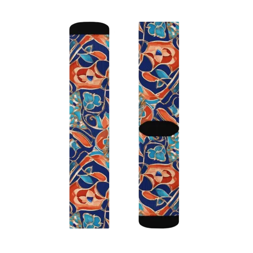 Lacquered Bloom on a Socks