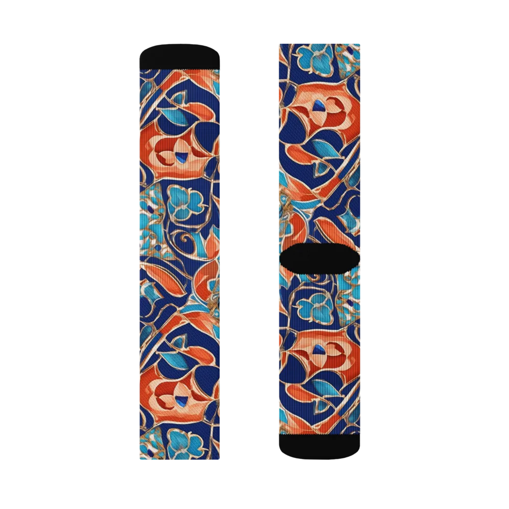 Lacquered Bloom on Socks — Right Sock