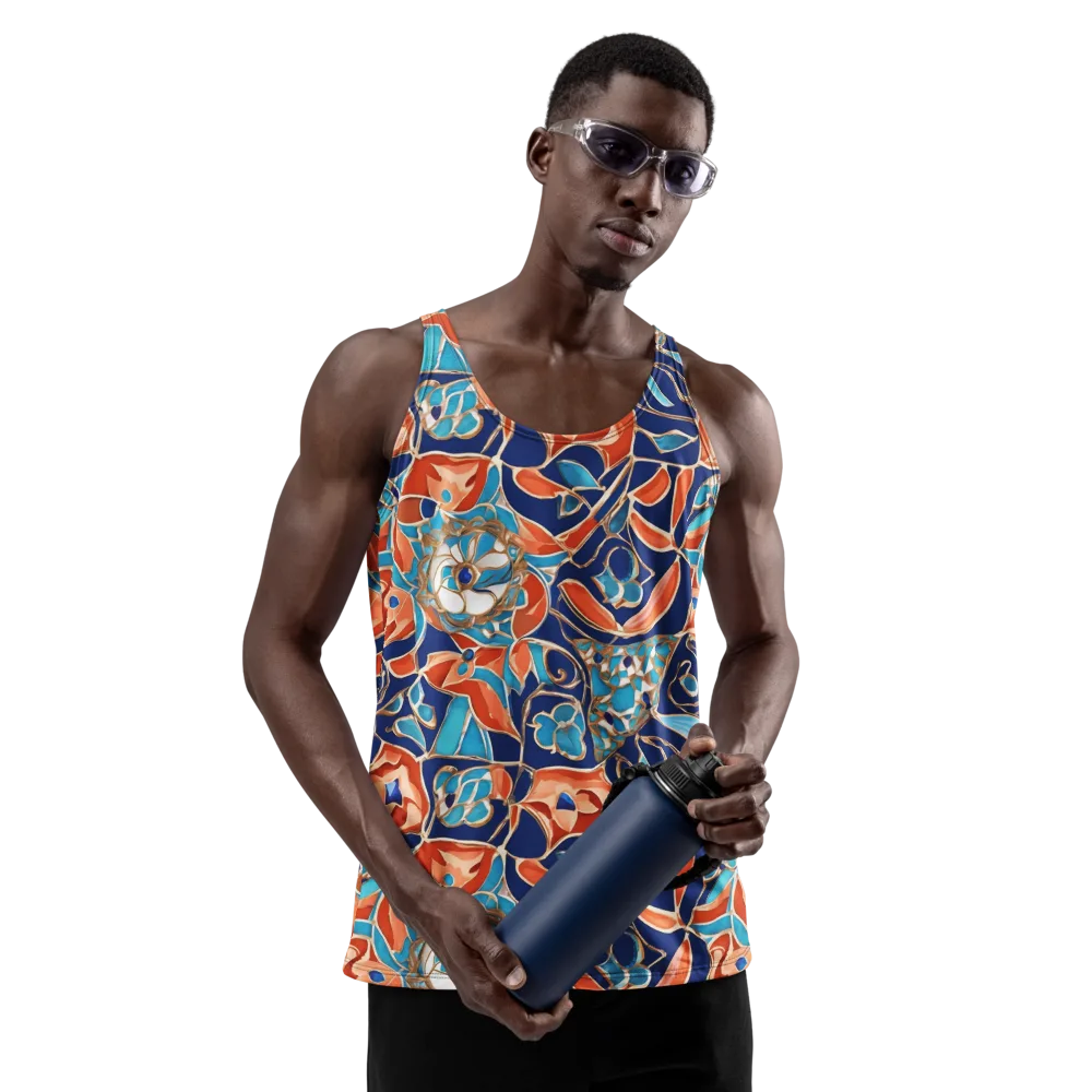 Lacquered Bloom on Men's Tank Top — Front