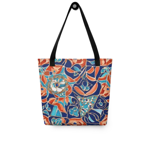 Lacquered Bloom on a Tote Bag