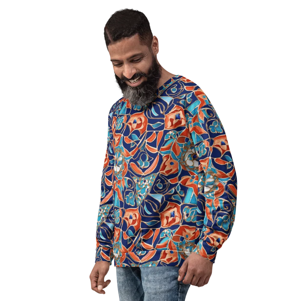 Lacquered Bloom on Sweatshirt — Left Front