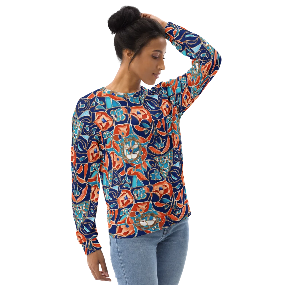 Lacquered Bloom on Sweatshirt — Right Front