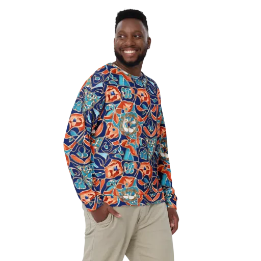 Lacquered Bloom on a Sweatshirt