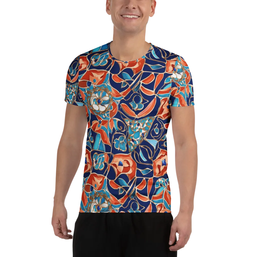 Lacquered Bloom on Men's Athletic T-Shirt — Front