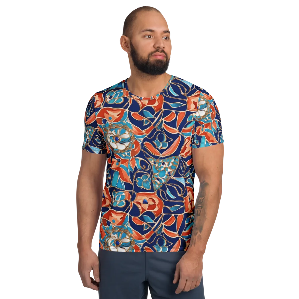 Lacquered Bloom on Men's Athletic T-Shirt — Front