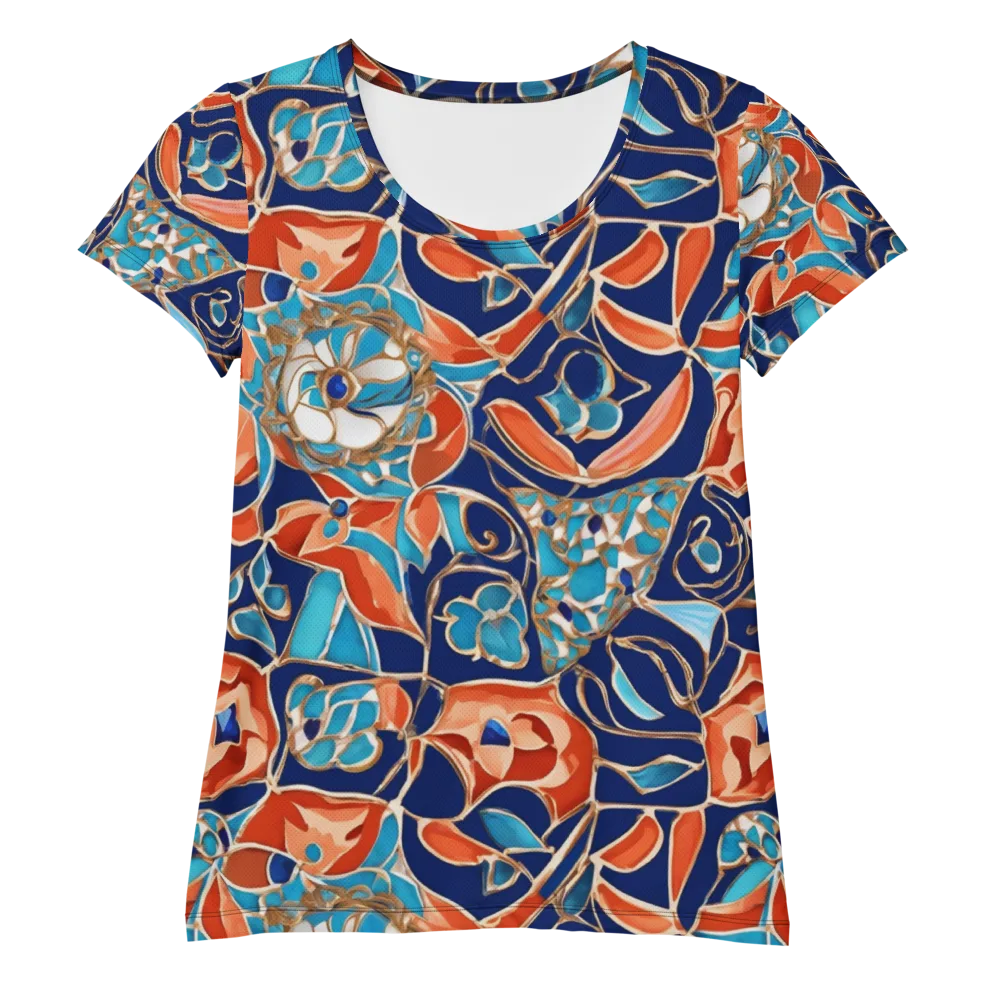 Lacquered Bloom on Women's Athletic T-Shirt — Front