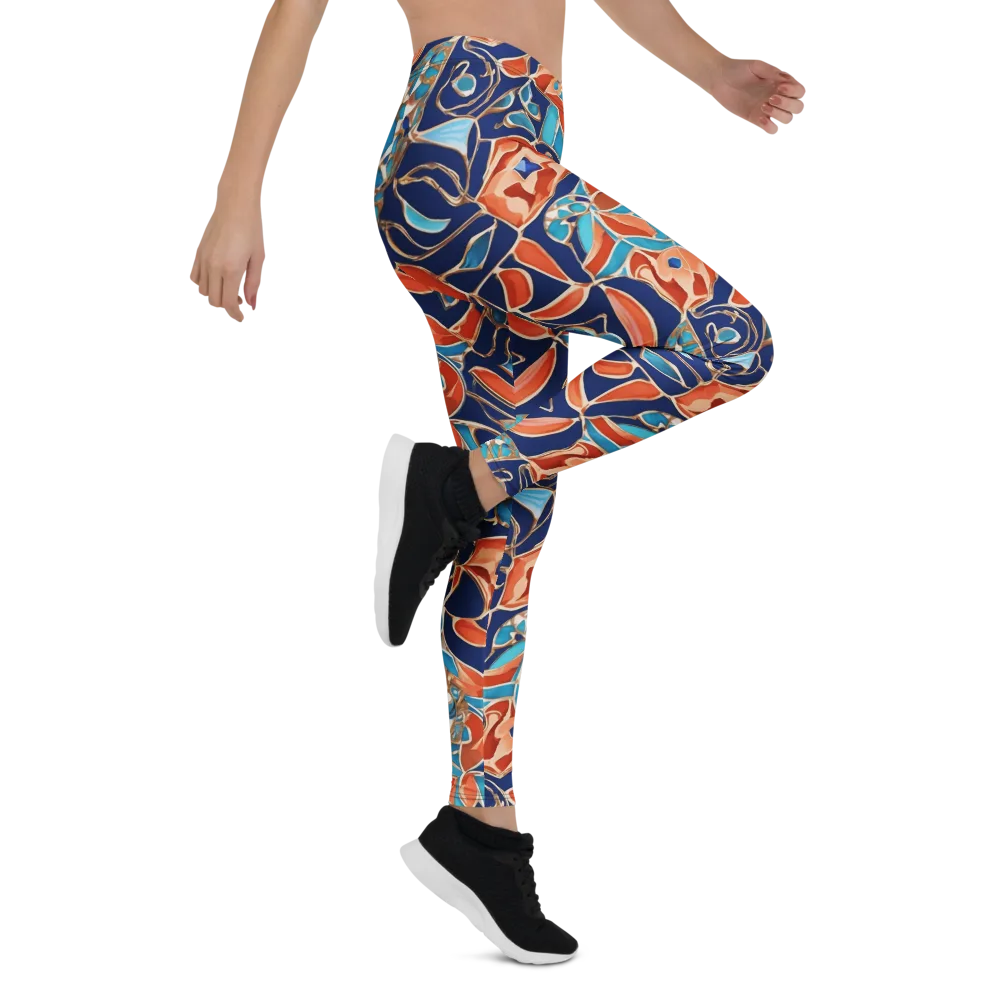 Lacquered Bloom on Leggings — Right