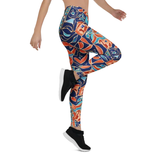 Lacquered Bloom on a Leggings