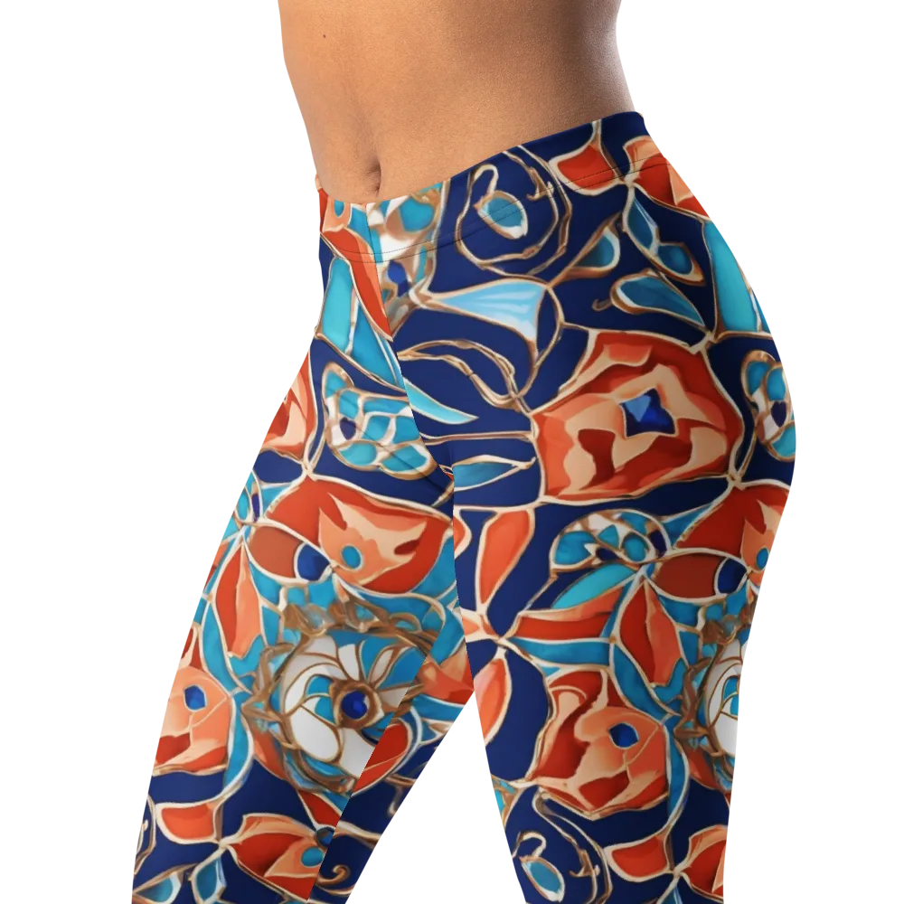 Lacquered Bloom on Leggings — Left Front