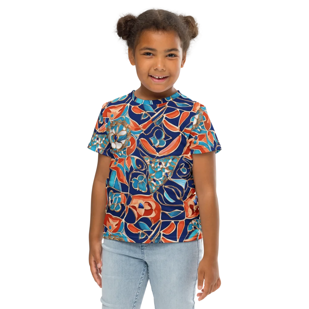 Lacquered Bloom on Kids Crew Neck T-Shirt — Front