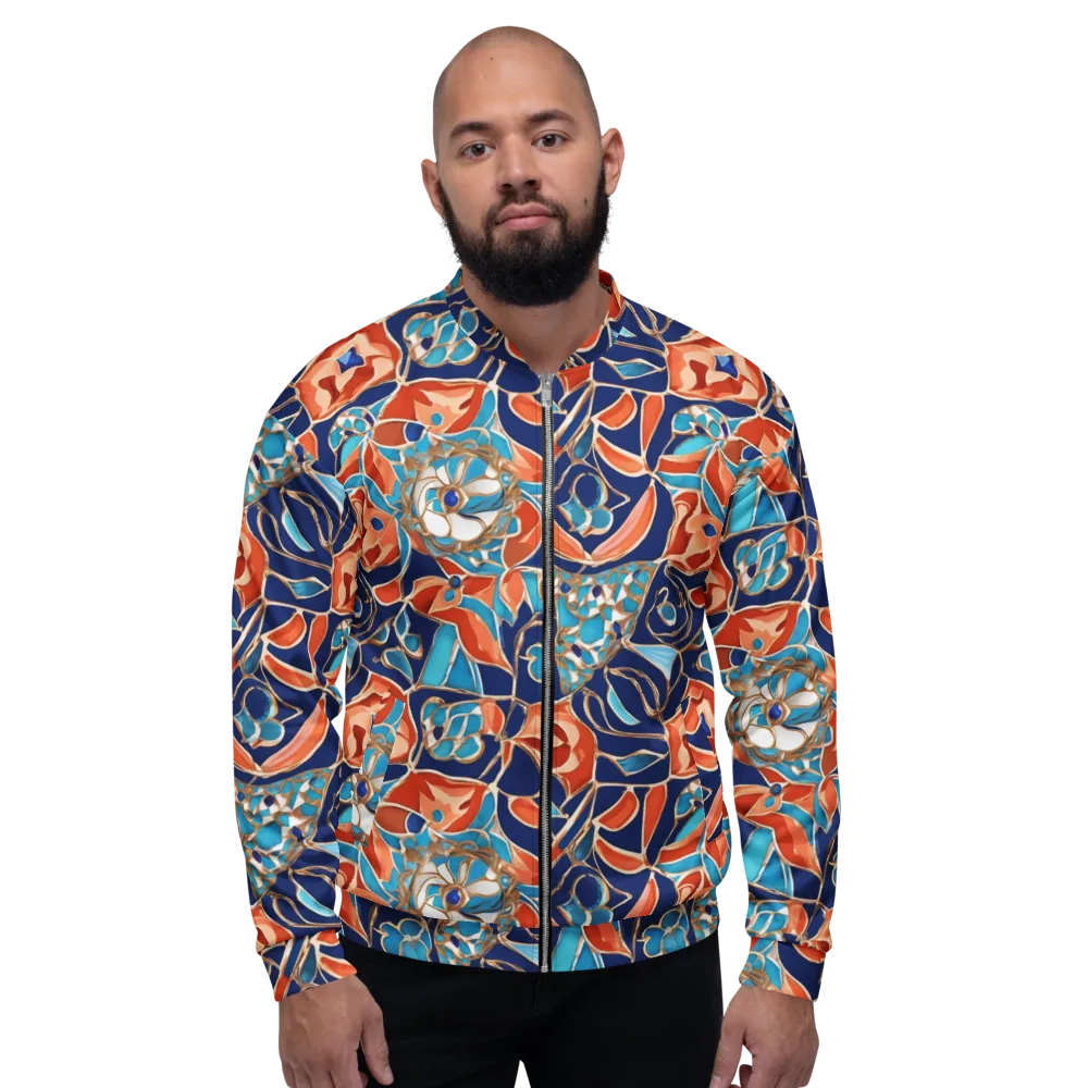 Lacquered Bloom on Bomber Jacket — Front