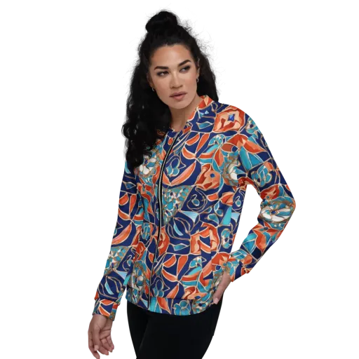 Lacquered Bloom on a Bomber Jacket