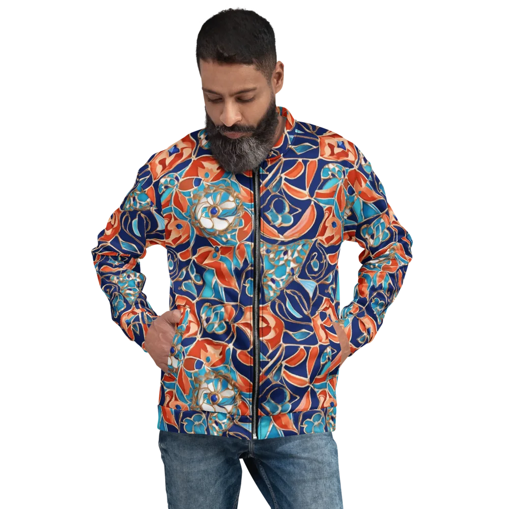 Lacquered Bloom on Bomber Jacket — Front