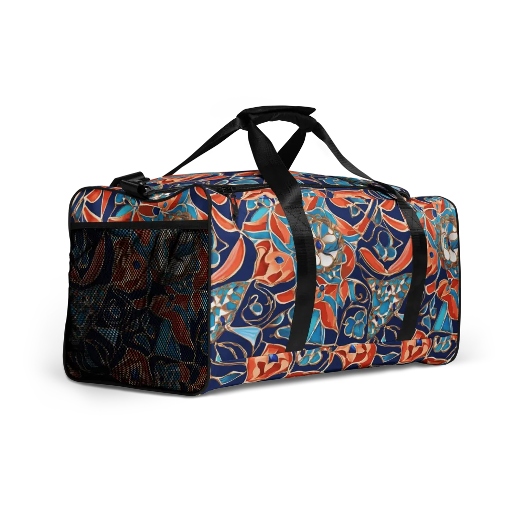 Lacquered Bloom on Duffle Bag — Right Front